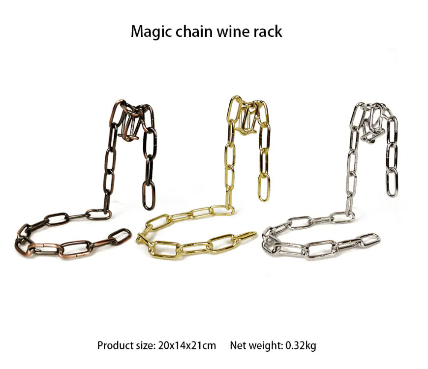 Magic Iron Chain Wine Bottle Holder - Luxuries