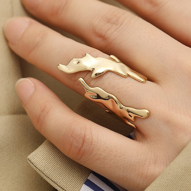 Flame Motif Plated Rings - Luxuries