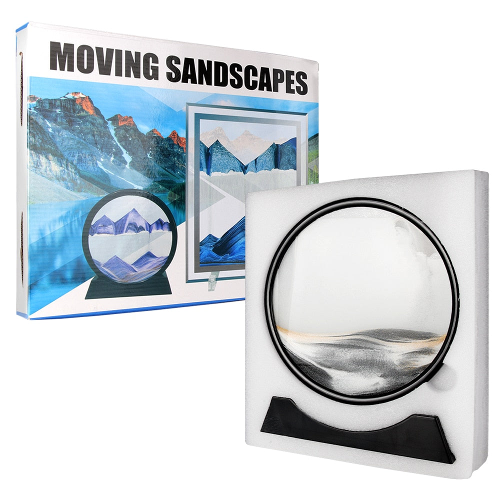 3D Hourglass Deep Sea Sandscape In Motion - Luxuries
