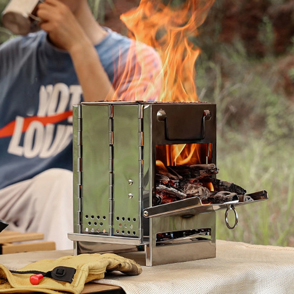 Mini Outdoor Portable Firewood Stove - Luxuries