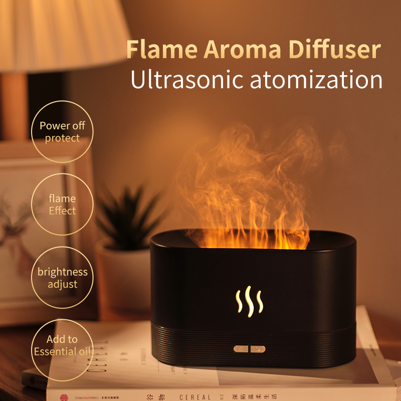 Simulation Flame Effect Mist Humidifier - Luxuries