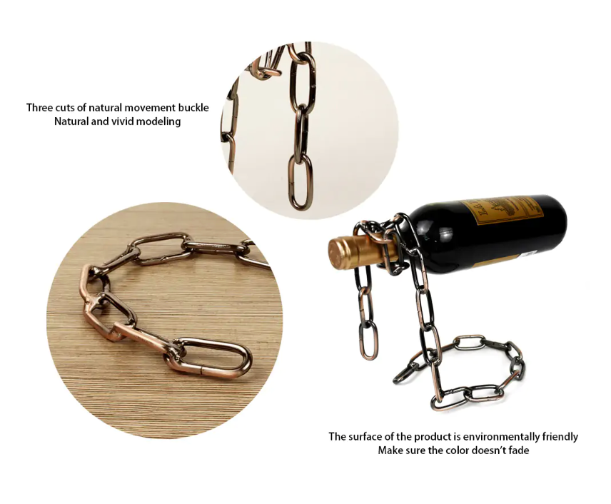 Magic Iron Chain Wine Bottle Holder - Luxuries