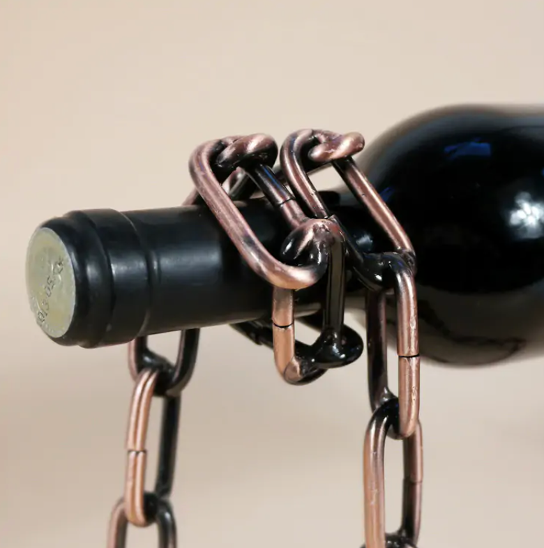 Magic Iron Chain Wine Bottle Holder - Luxuries