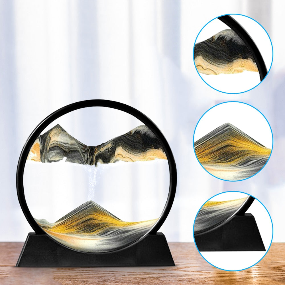 3D Hourglass Deep Sea Sandscape In Motion - Luxuries